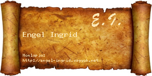 Engel Ingrid névjegykártya