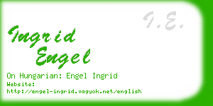 ingrid engel business card